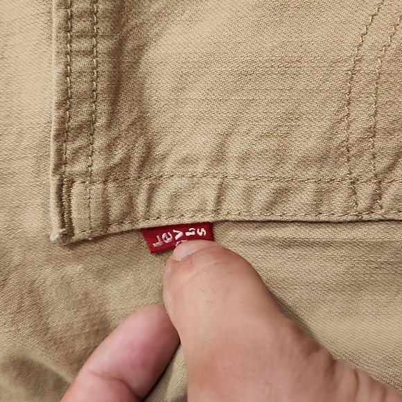 Levi's men's 513 Slim Straight beige jeans 36x32 red tab BB090 - Picture 7 of 16